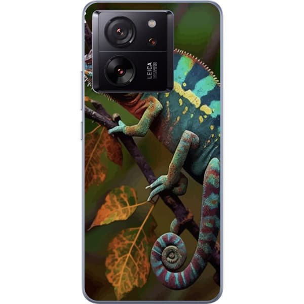 Xiaomi 13T Genomskinligt Skal Ödla Grafisk Streetwear Design Djurmönster Modern Urban Stil Populärt Motiv Kreativ Art Trend