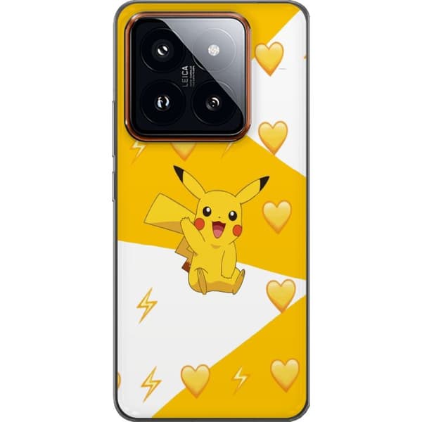 Xiaomi 14 Pro Genomskinligt Skal Pikachu Pokémon Gaming Figur Spelmotiv Populär Ikon Tecknad Serie Pokémon GO Barnklassiker