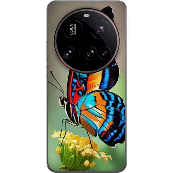 Xiaomi 15 Ultra Genomskinligt Skal Fjäril Natur Sommar Motiv Vingar Färgstark Design Populär Dekor Grafiskt Exotiskt Tema