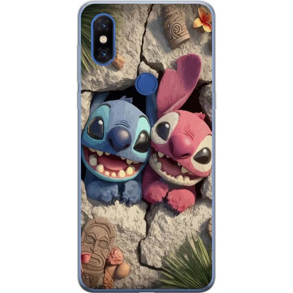 Xiaomi Mi Mix 3 Gjennomsiktig deksel Stitch Angel Lilo & Stitch Motiv Disney Kjærlighet Seriefigur Populær Blå Alien Morsom Disneyfilm