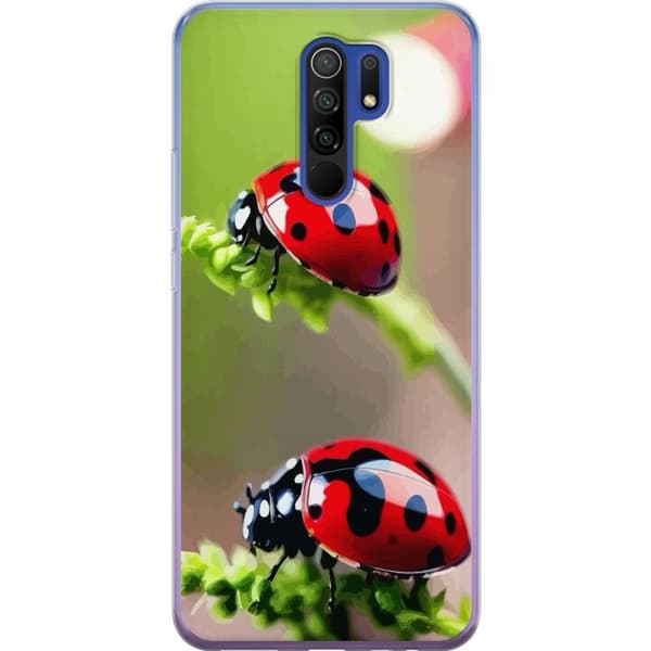 Xiaomi Redmi 9 Genomskinligt Skal Nyckelpiga Insekt Lycka Symbol Naturmotiv Populärt Grafiskt Motiv Dekoration Sommar Tur
