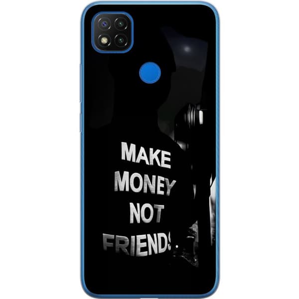 Xiaomi Redmi 9C Gennemsigtig cover Tjen Penge Ikke Venner Citat Streetwear Tekst Design Trend Penge Livsstil Grafisk Motiv Urban Fashion