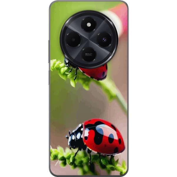 Xiaomi Redmi A4 Gennemsigtig cover Ladybug Insekt Held Symbol Naturlig Motiv Populær Grafisk Motiv Dekoration Sommer Tur