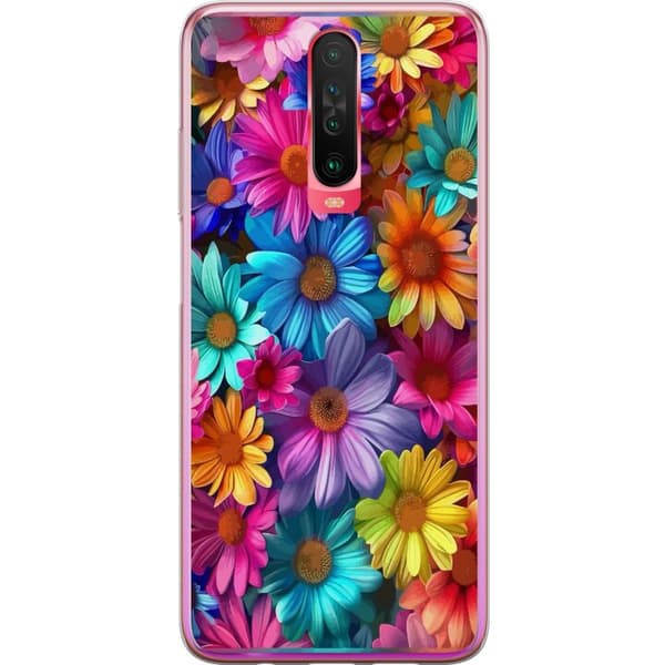 Xiaomi Redmi K30 Genomskinligt Skal Gerbera Blommor Färgglad Dekor Blommotiv Populärt Heminredning Färg Rik Väggkonst Design