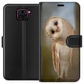 Miniatyrbillede 1 af 3: Xiaomi Redmi Note 9 Tegnebogsetui Ugle Nysgerrig Blik Fuglemotiv Skov Natur Grafisk Design Populært Motiv Dyr Tema Dekoration