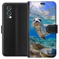 Miniatyrbillede 1 af 3: OnePlus Nord 2 5G Tegnebogsetui Salg Hav Svømning Dyremotiv Natur Vandmotiv Blåt Design Marin Tema Populært Motiv Dyreliv