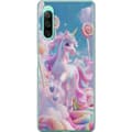 Miniatyrbild 1 av 3: Sony Xperia 10 IV Genomskinligt Skal Enhörning Candy Pastell Kawaii Motiv Söt Populär Färg Grafiskt Trend Barn Motiv Fantasy Art