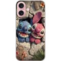 Miniatyrbild 1 av 3: Apple iPhone 16 Genomskinligt Skal Stitch Angel Lilo & Stitch Motiv Disney Kärlek Seriefigur Populär Blå Alien Rolig Disneyfilm