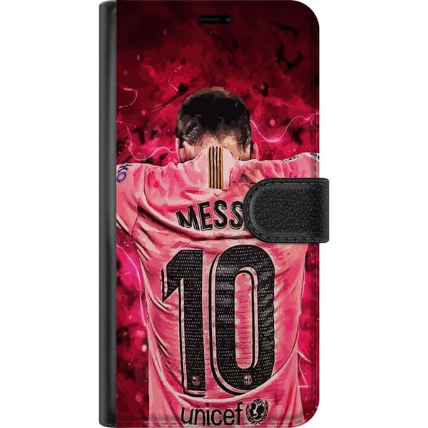Motorola Moto G24 Plånboksfodral Messi Fotboll Barcelona Argentina Motiv Legendarisk Spelare FC Barcelona Nummer 10 Sport Fotboll