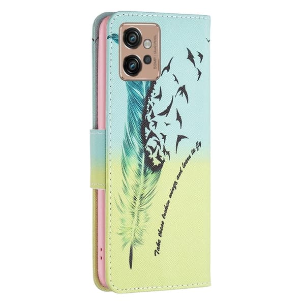 Wonderland Motorola Moto G32 Flip Etui - Fjer