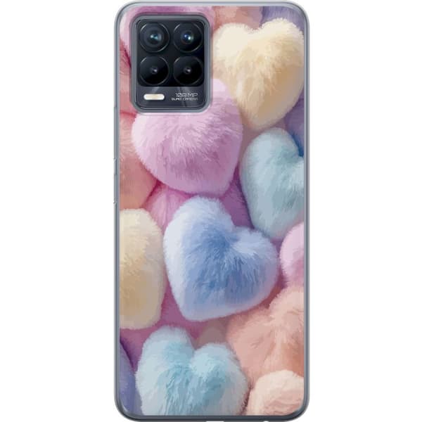 Realme 8 Gjennomsiktig deksel Hjerter Kjærlighet Grafisk Design Romantisk Motiv Populært Symbol Grafisk Mønster Dekorasjon