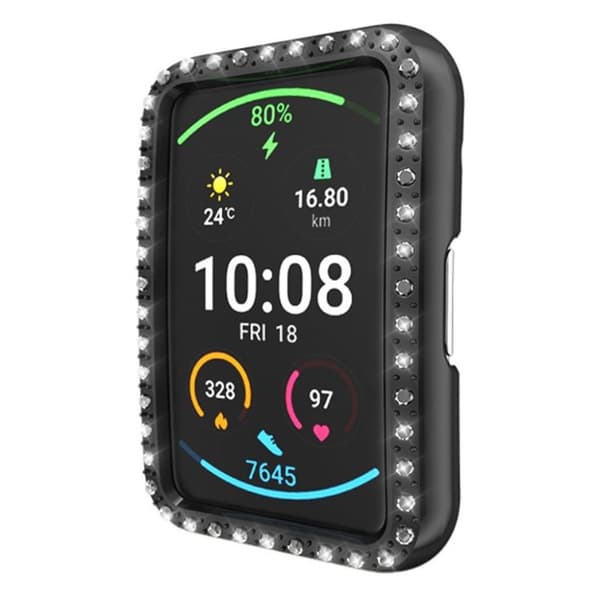 Glänsande ram av strass för Huawei Watch Fit - Svart