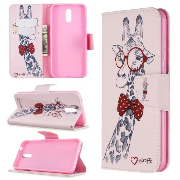 Wonderland Nokia 2.3 etui - Sød giraf med briller