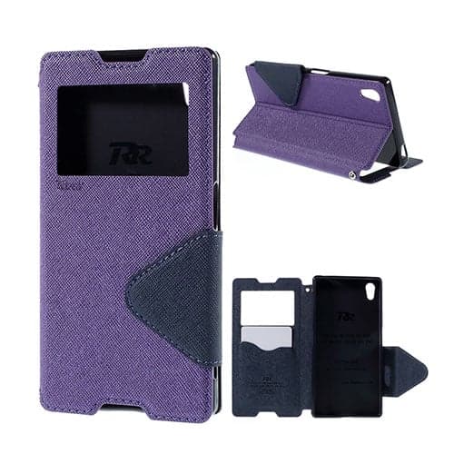 ROAR KOREA Sony Xperia Z5 Fodral med Smartview - Lila