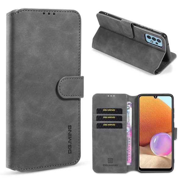 DG.Ming Samsung Galaxy A32 Retro Etui - Grå