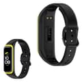 Miniatyrbillede 1 af 2: Samsung Galaxy Fit 2 tofarvet silikoneurrem - Sort / Gul