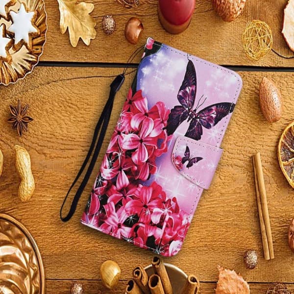 Wonderland Xiaomi Redmi 9C Flip etui - Smukke blomster