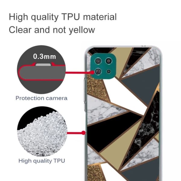 Marmormotiv Samsung Galaxy A22 5G skal - Jordiska Marmorfragment