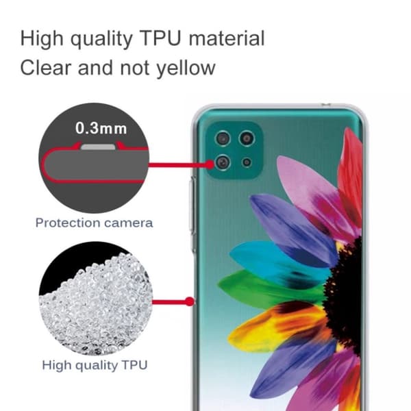 Deco Samsung Galaxy A22 5G skal - Färgglad Solros
