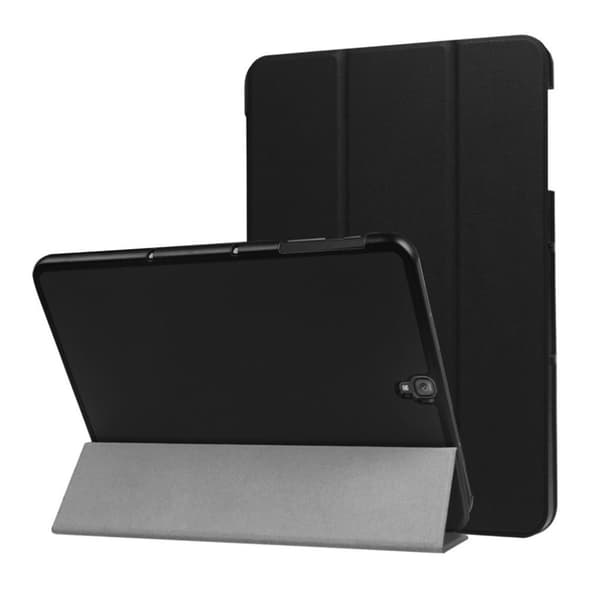 Samsung Galaxy Tab S3 stilfuldt og holdbart læder-etui - Sort