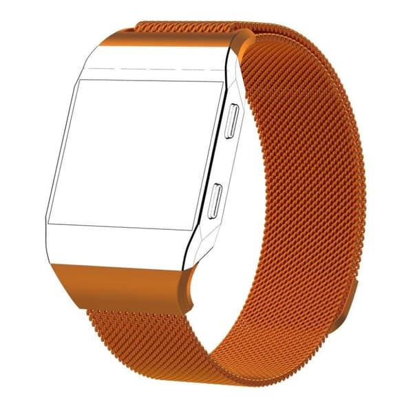 Fitbit Ionic rem i rustfri stål - Størrelse L Orange
