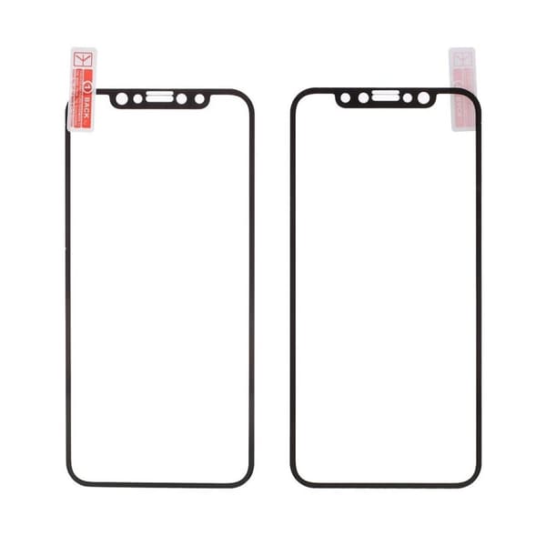 iPhone X Extra glas med färgad kant - Svart