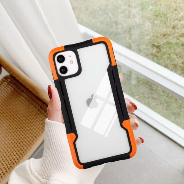 Stötsäkert skyddsfodral för iPhone 12 Mini - Svart / Orange