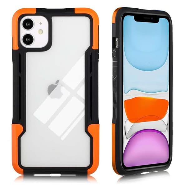 Stötsäkert skyddsfodral för iPhone 12 Mini - Svart / Orange