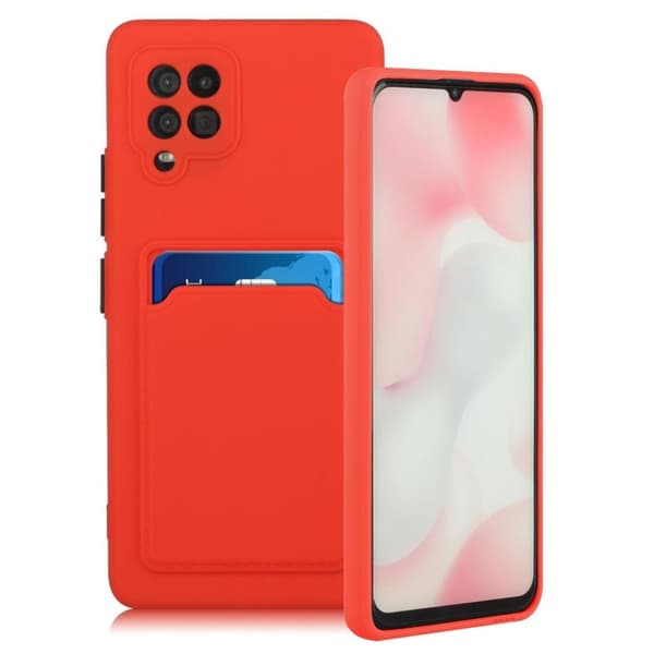 Card Holder Cover til Samsung Galaxy A42 5g - Rød