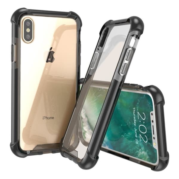 iPhone X Genomskinligt skal med färgad kant - Svart