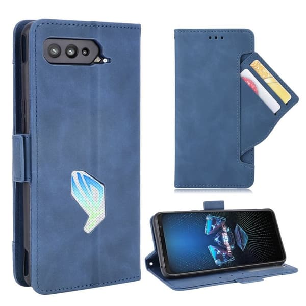 Modernt Asus ROG Phone 5 fodral med plånbok - Blå