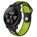 Miniatyrbild 2 av 2: Fossil Q MARSHAL Gen2 / Huami Amazfit Watch 2/1 klockarmband silikon värmeavledande dubbelfärgad urholkad design - Svart och grön