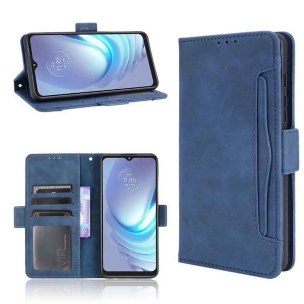Modernt Motorola Moto G50 fodral med plånbok - Blå