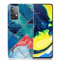 Miniatyrbild 1 av 2: Marmormotiv Samsung Galaxy A82 5G skal - Blå Och Orange Marmor
