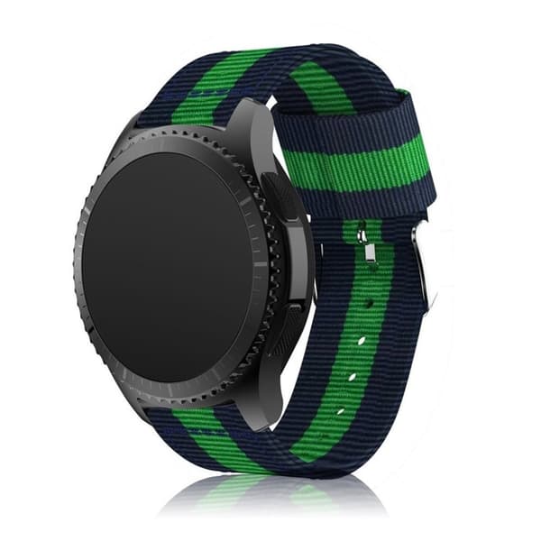 Samsung Gear S3 Stilrent randigt klockband - Blå grön