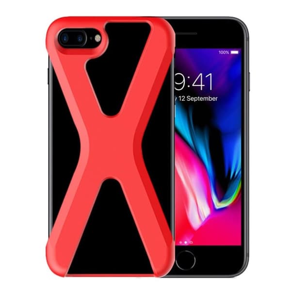 DAITE iPhone 7 Plus / 8 Plus fleksibelt silikoneetui - Rød