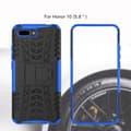 Miniatyrbild 2 av 2: Huawei Honor 10 mobilskal hårdplast TPU material utfällbart ställ däckdesign - Blå