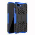 Miniatyrbild 1 av 2: Huawei Honor 10 mobilskal hårdplast TPU material utfällbart ställ däckdesign - Blå