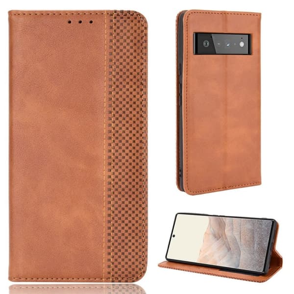 Bofink Vintage läder Google Pixel 6 Pro fodral - Brun