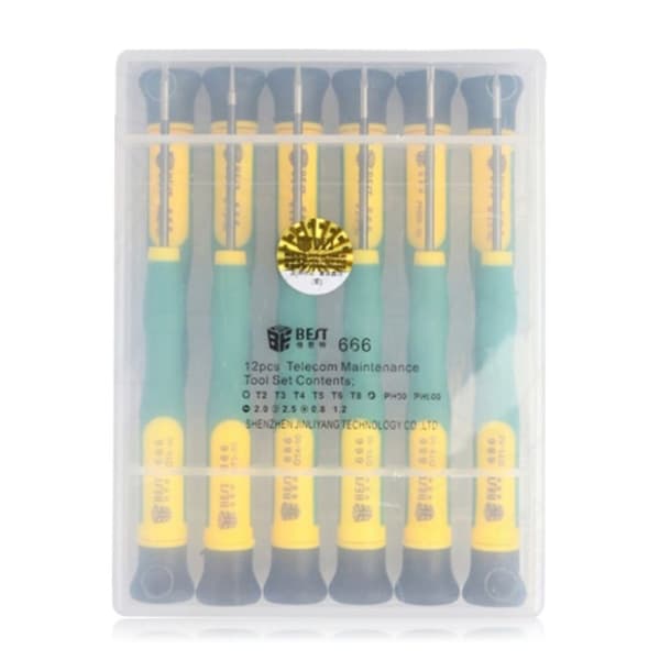 BEST BST-666 12-i-1 skruvmejsel-kit reparera