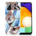 Miniatyrbild 1 av 2: Marmormotiv Samsung Galaxy A03s skal - Himmelsblå Och Brun Marmor