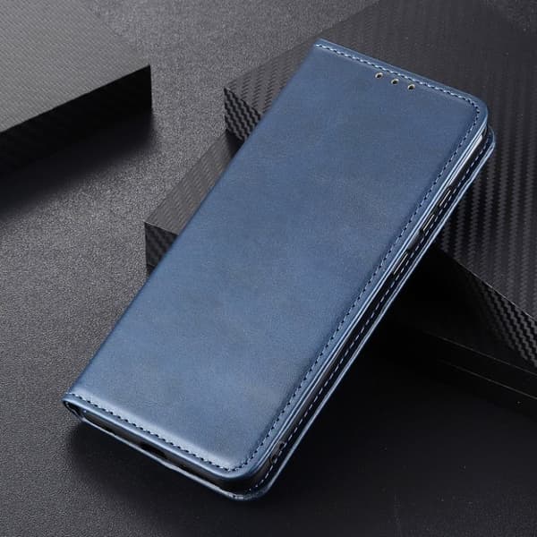 Äkta läder OnePlus 9 Pro fodral - Blå