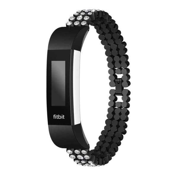 Fitbit Alta armbånd i funklende diamantlegering - Sort