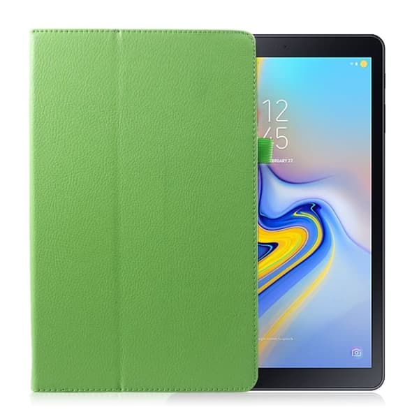 Samsung Galaxy Tab A 10.5 beskyttelsesetui i kunstlæder med stativ - Grøn