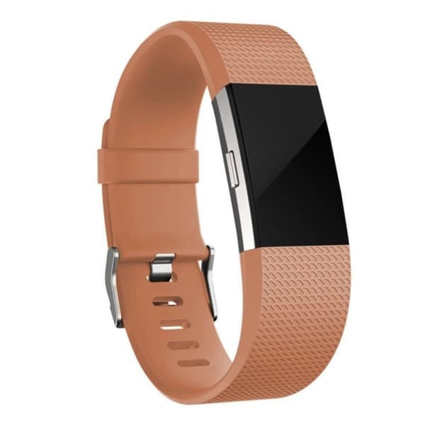 Fitbit Charge 2 klockarmband silikon mjuk miljövänlig - Brun