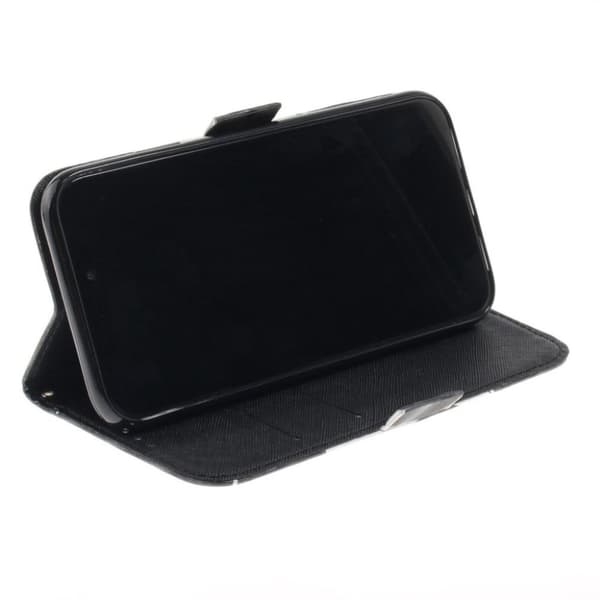 IPhone 9 mobilfodral syntetläder silikonmaterial stående plånbok tryckmönster - Arg panda