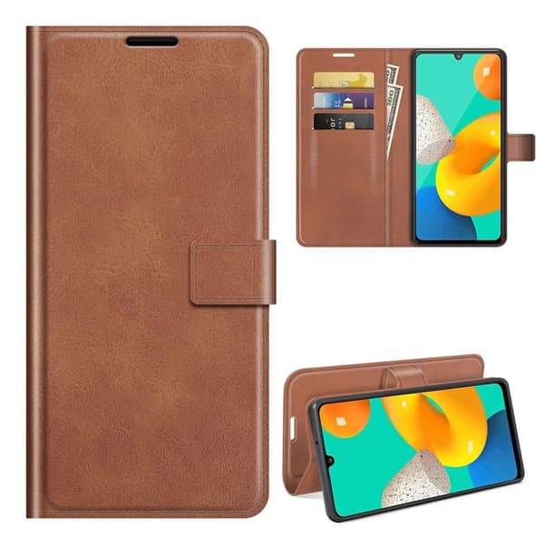 LC.Imeeke läder Samsung Galaxy M32 fodral - Brun