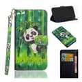 Miniatyrbild 1 av 2: Motorola Moto E5 Play Go plånboks mobilfodral av syntetläder med bildmotiv och diamanter - Panda
