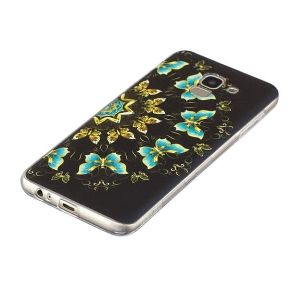 Butterfly läder Samsung Galaxy J6 (2018) fodral - Flerfärgad