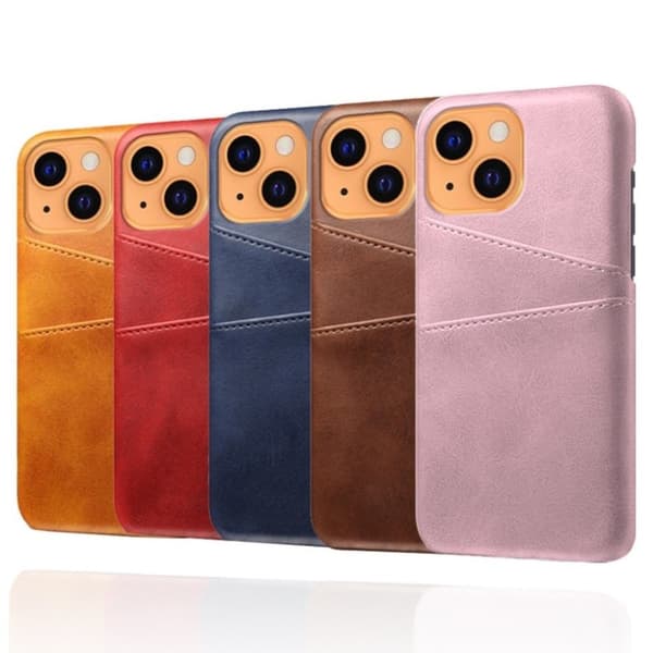 iPhone 13 skal med korthållare - Brun